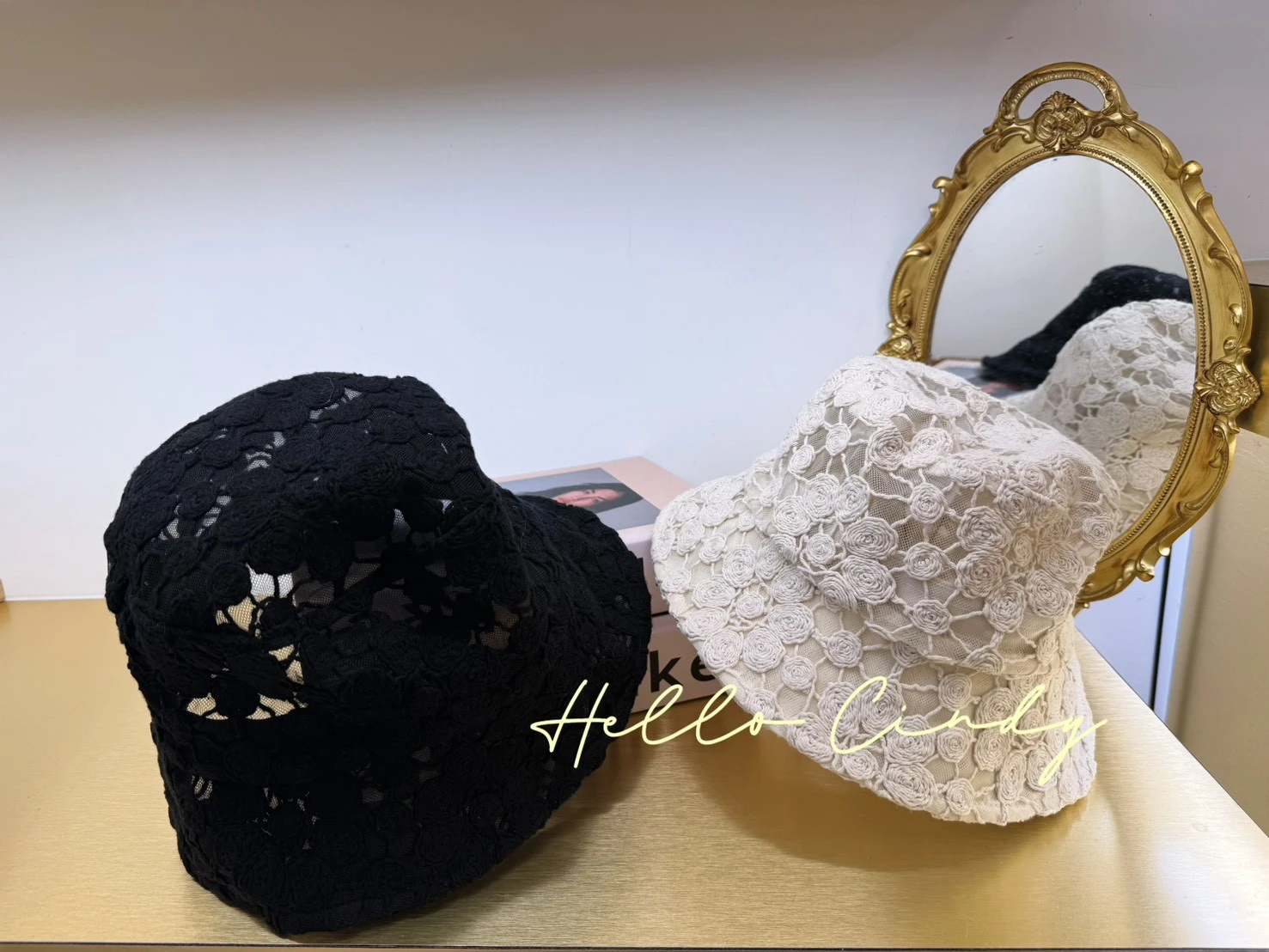 05049 日系高級感編織微透網紗漁夫帽