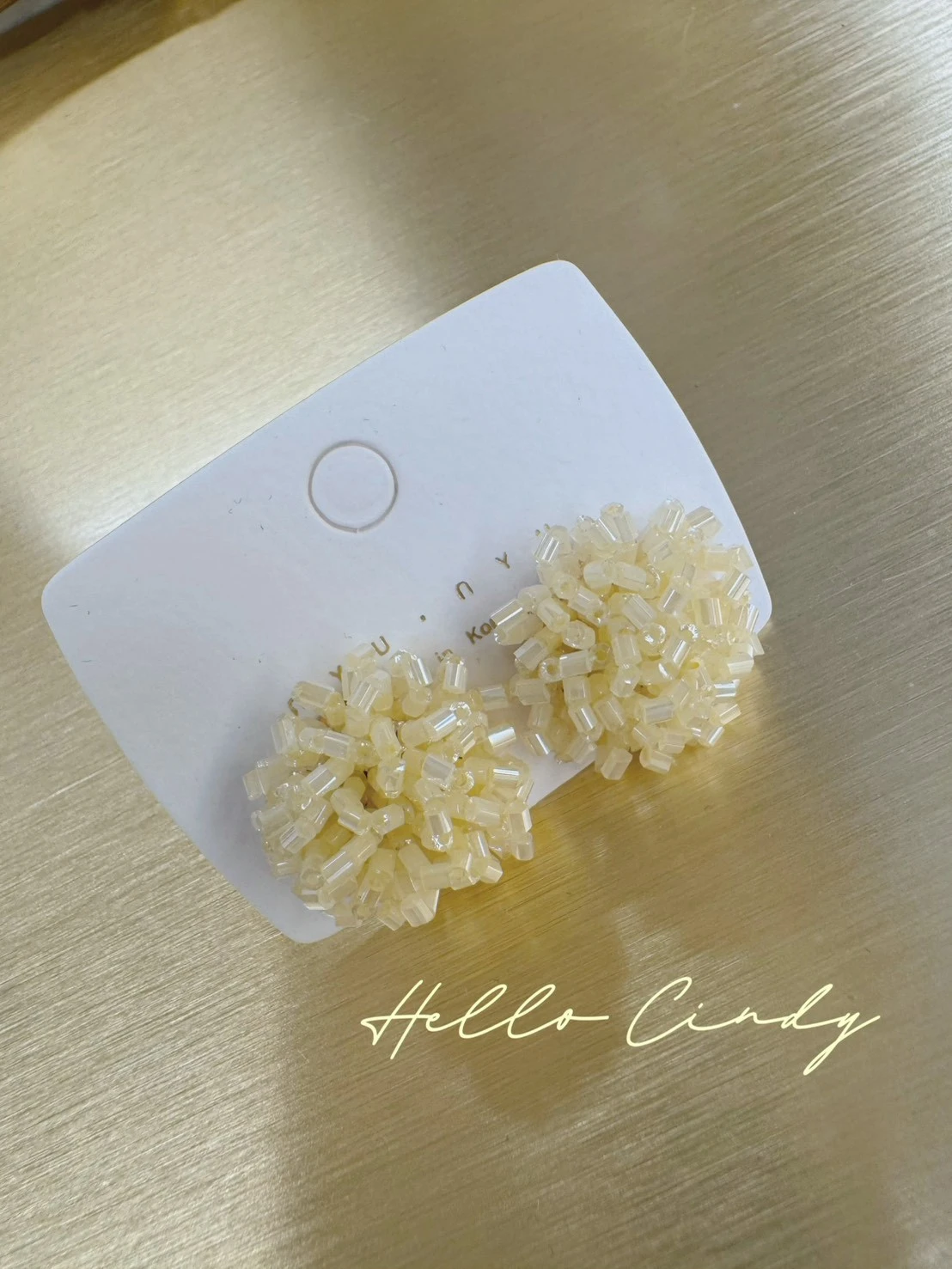 08045小姐姐最愛的白色珠珠球球耳環