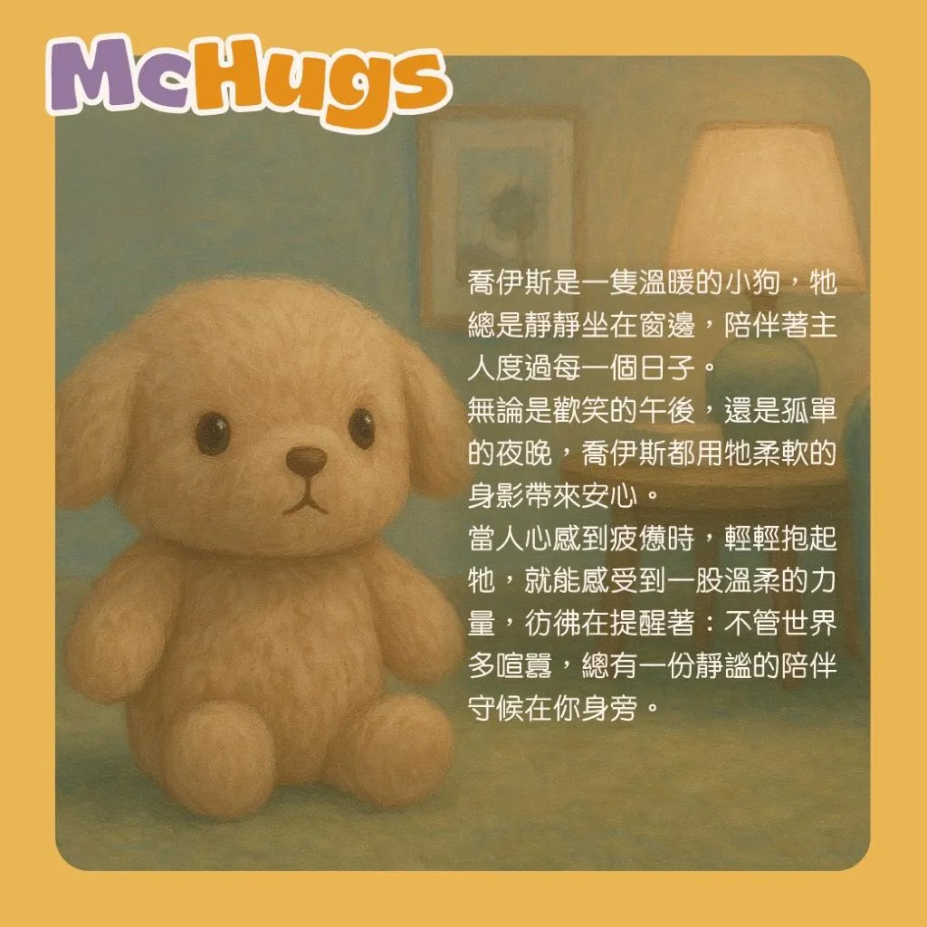 喬伊斯奶茶色小狗吊飾