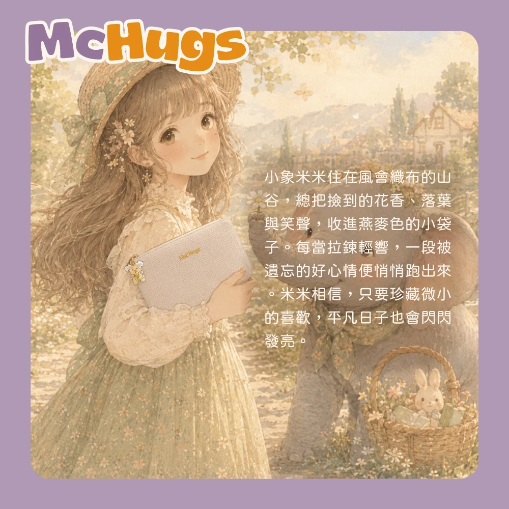 燕麥白編織手拿包