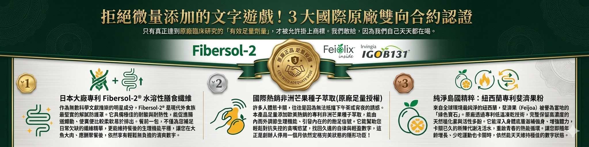 國際原廠足量授權新陳代謝膳食纖維粉複方