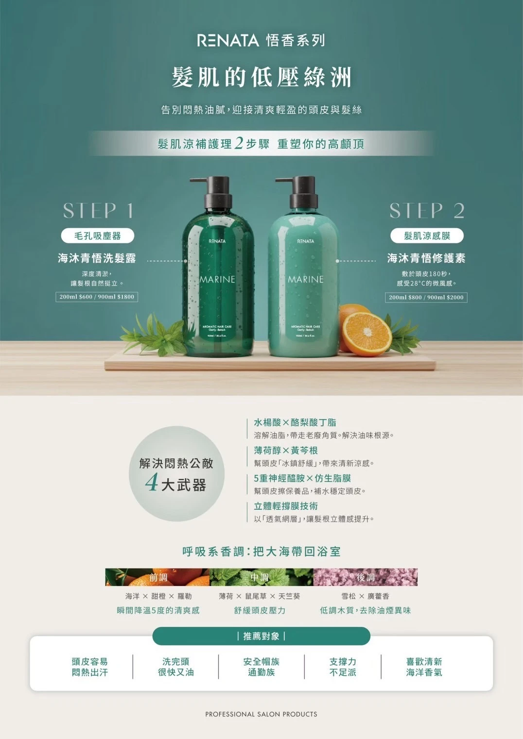 海沐青悟洗髮露   900ml