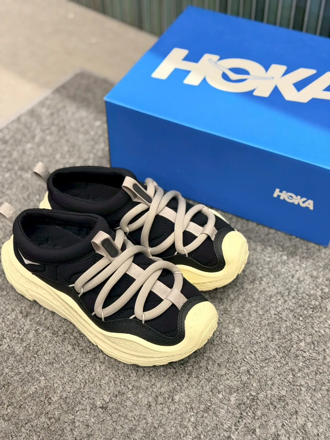 HOKA ORA PRIMO 恢復鞋 奶油黑 1141570-BCKV