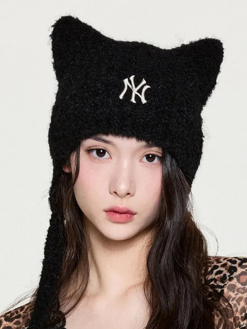 MLB 貓耳帽 綁帶款 Karina同款