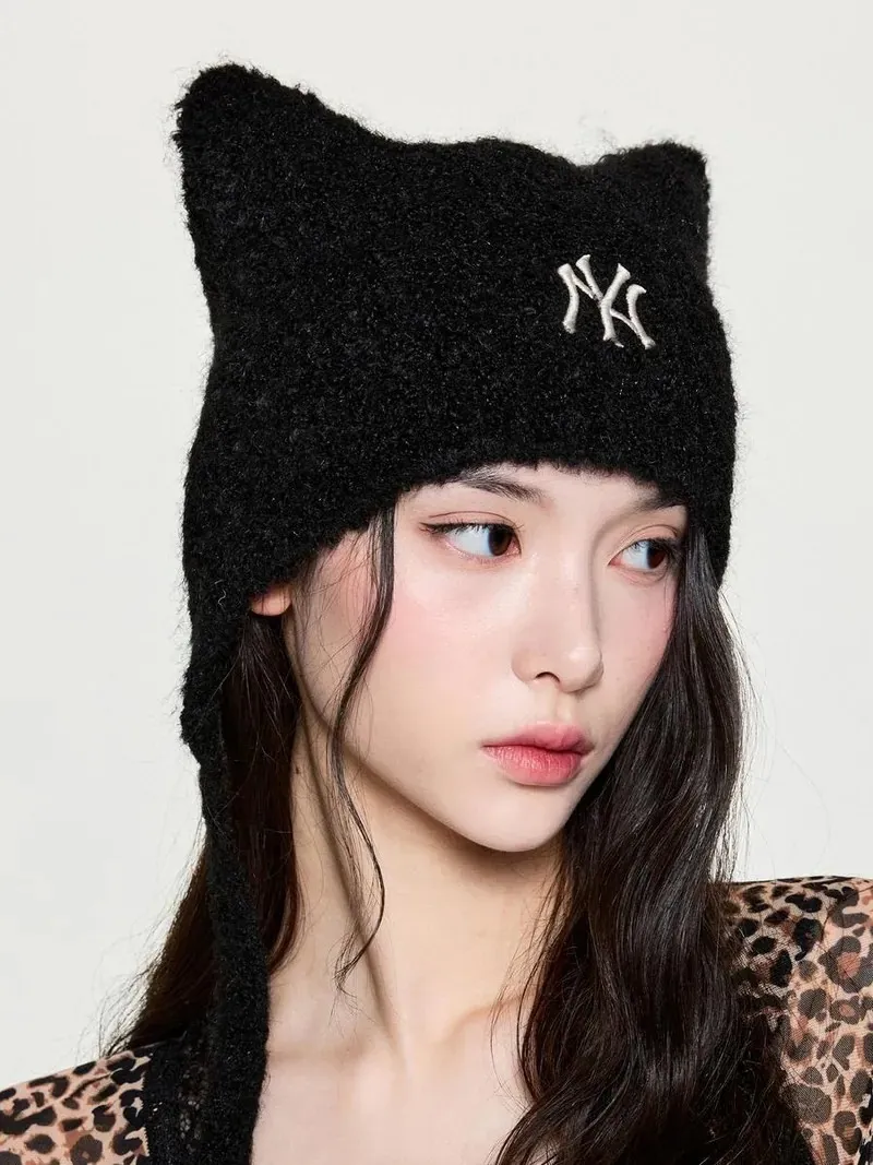 MLB 貓耳帽 綁帶款 Karina同款