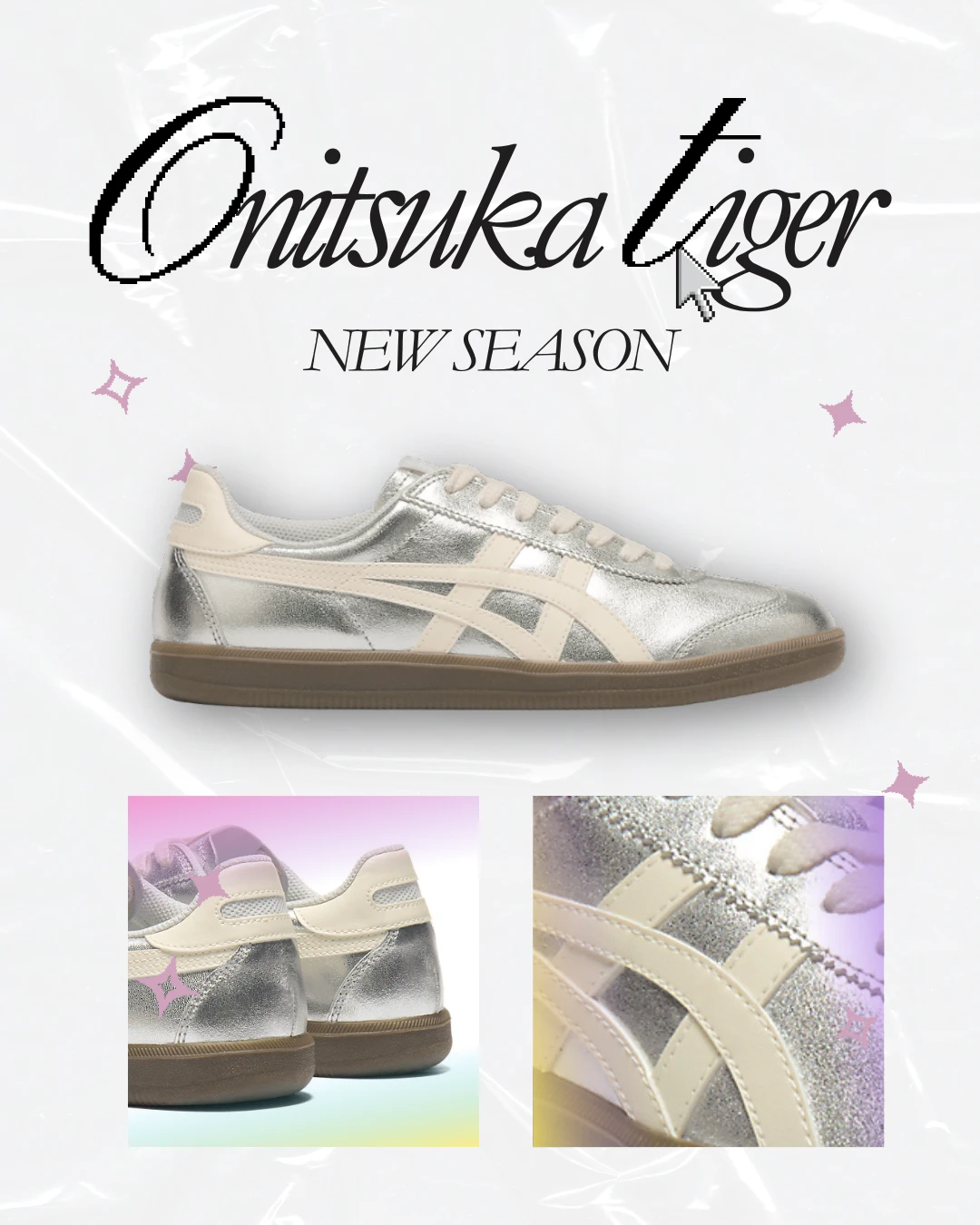 Onitsuka Tiger TOKUTEN 銀白金屬鬼塚虎復古德訓鞋1183C429-020