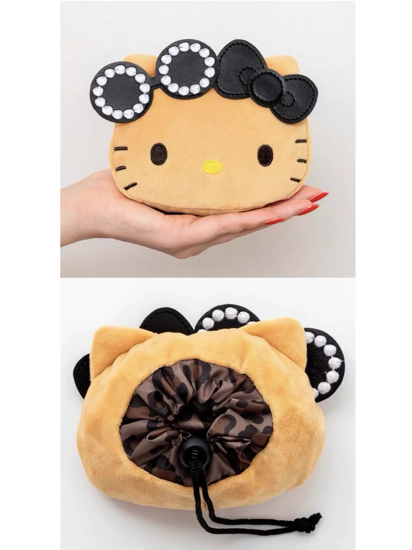 HELLO KITTY 豹紋購物袋 曬黑KITTY 黑皮KITTY 日雜