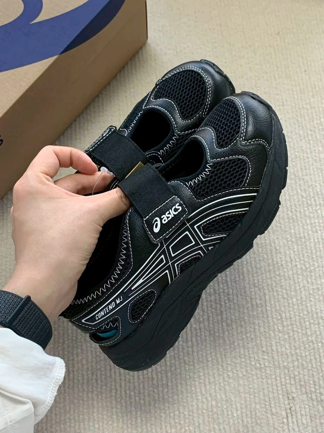 Asics Contend Mary Jane PS 瑪莉珍涼鞋 黑 1014A383-001