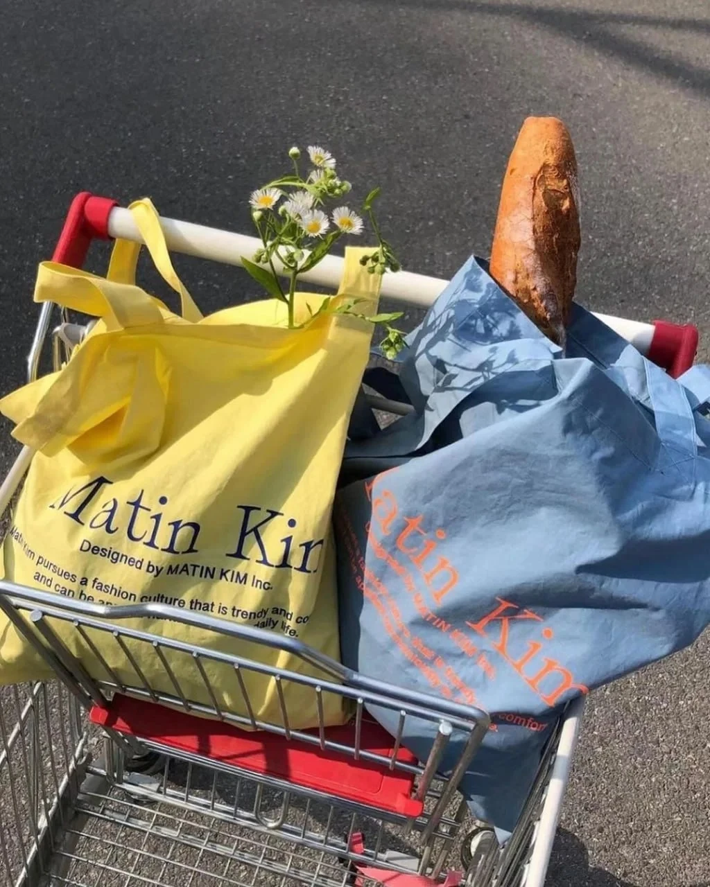 MATIN KIM 跳色LOGO環保帆布袋