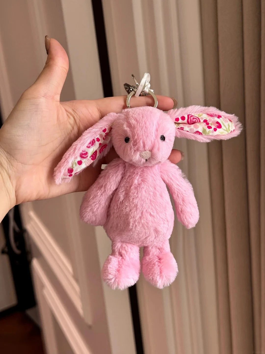 jELLYCAT 吊飾 邦妮兔 兔兔 粉紅花布 碎花