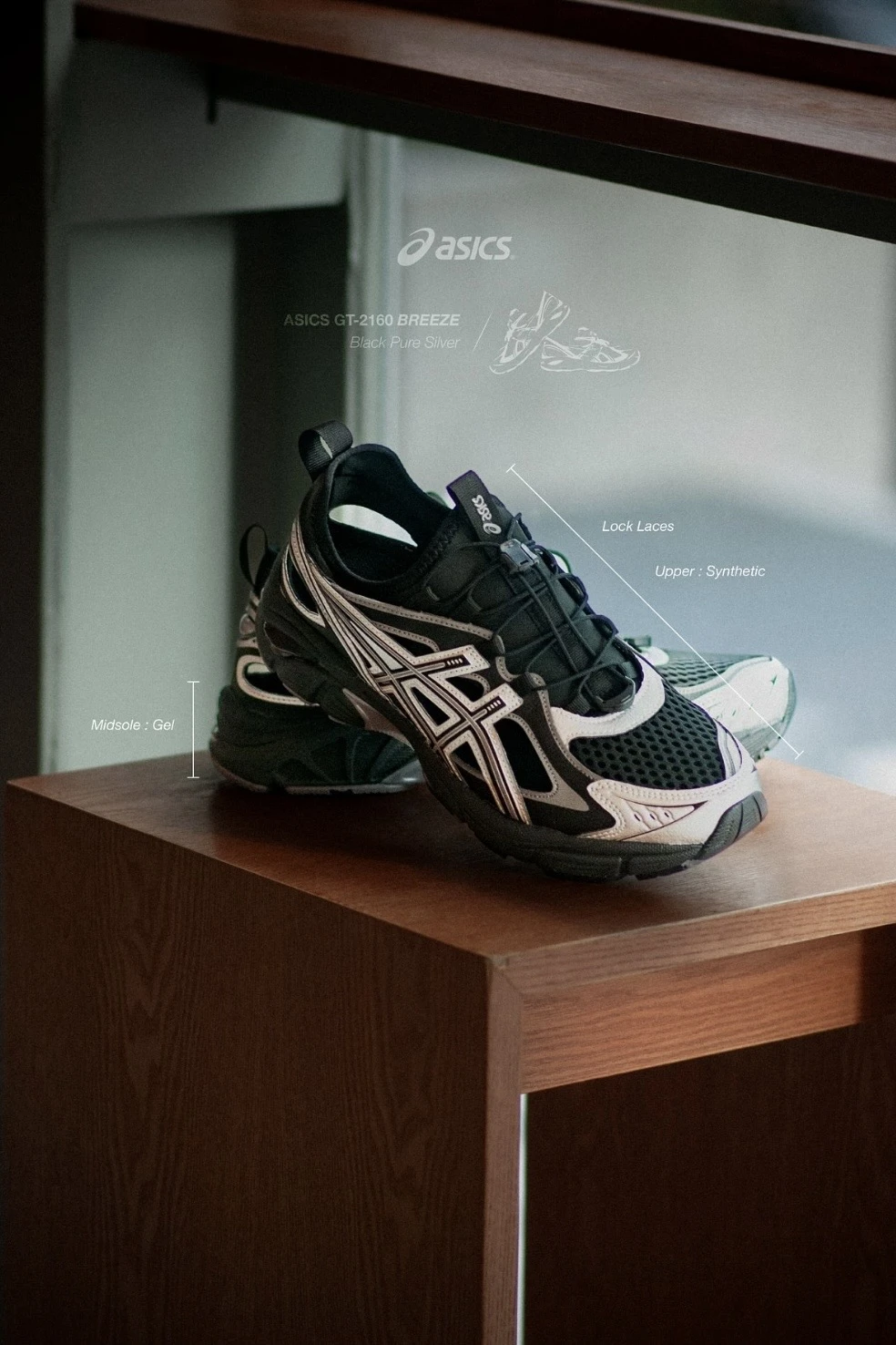 Asics GT-2160 SE 溯溪 銀黑 機能涼鞋 1203A903-001