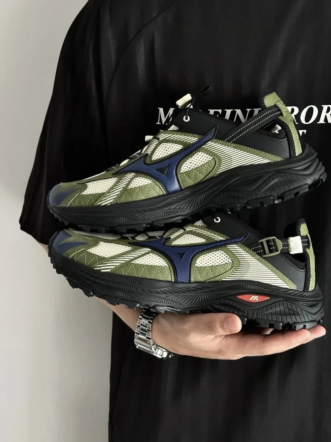 Mizuno Racer Trail SE 涼鞋 橄欖綠 山系 機能 速乾鞋 D1GH241901