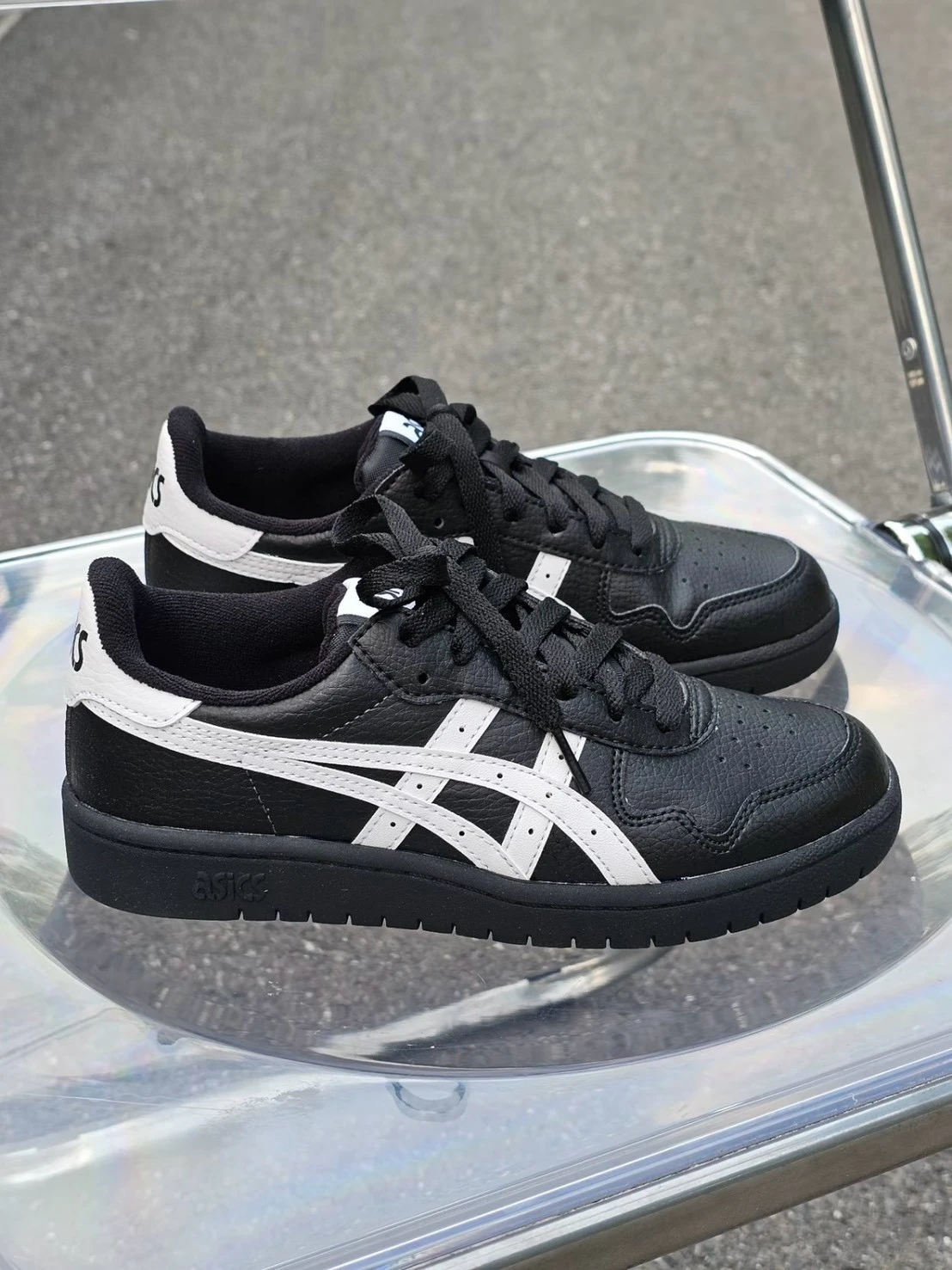 ASICS JAPAN S 全黑 黑白 經典皮革 復古板鞋 休閒鞋 低筒 男女鞋 1203A033-001
