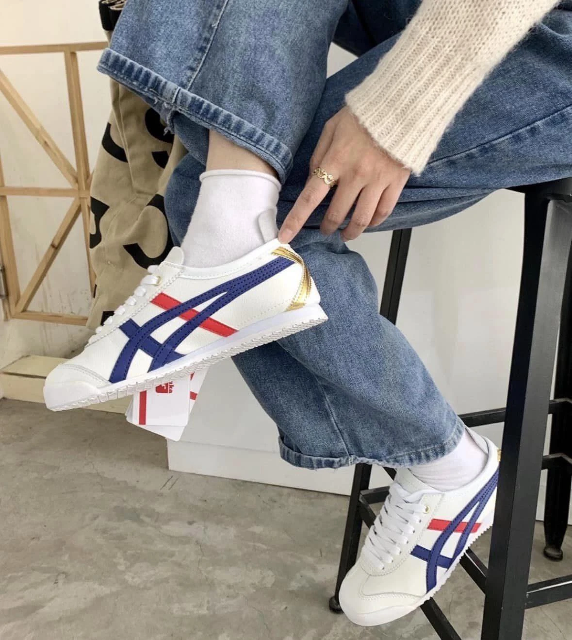 Onitsuka Tiger Mexico 66 皮面經典色 燙金 1183B511-100