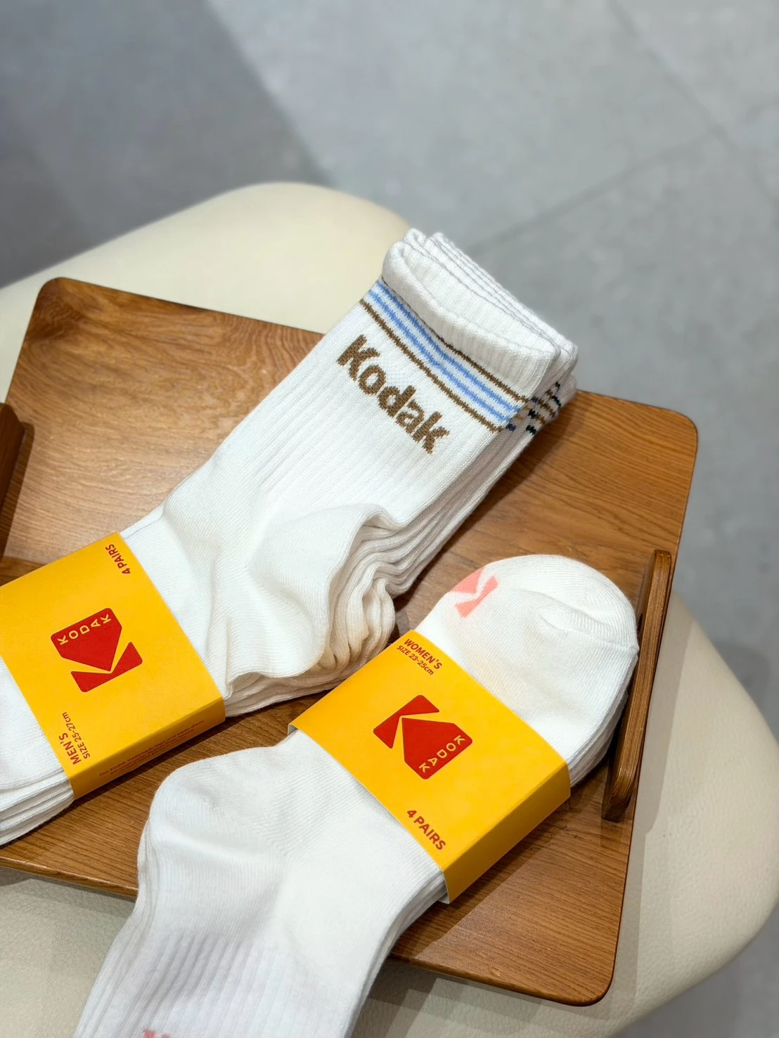 Kodak 柯達 韓國限定 4雙入 襪子 (25-27cm)