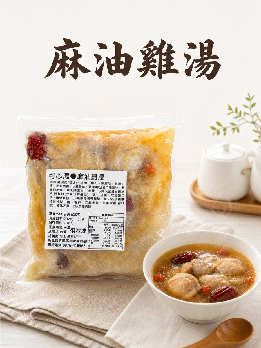 麻油雞湯 500g 主視覺