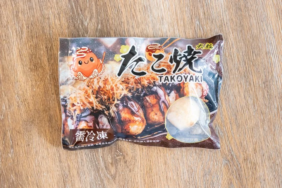 大粒章魚燒冷凍包裝正面實拍