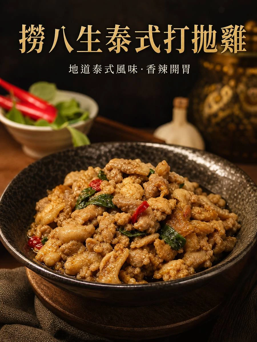 撈八生泰式打拋雞 商品情境圖 2