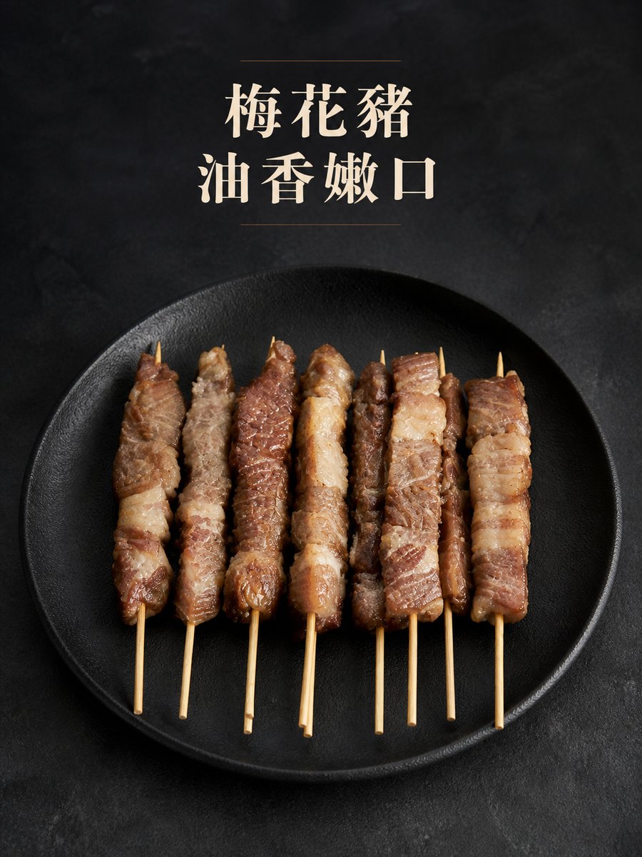 梅花豬串 主視覺