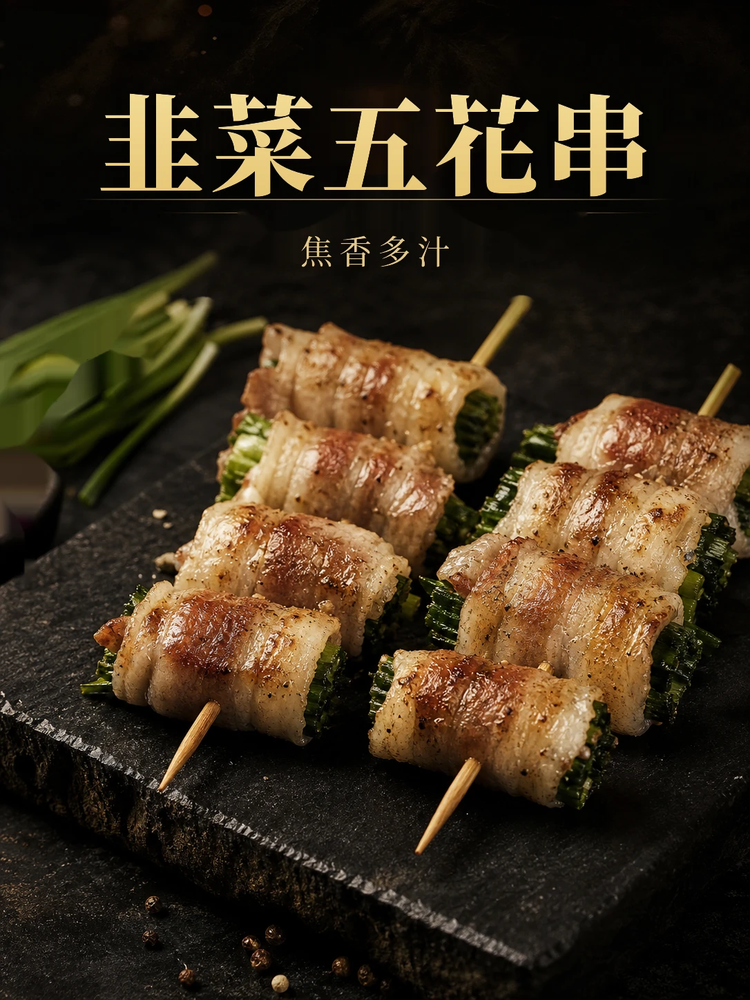 韭菜五花串5支/包