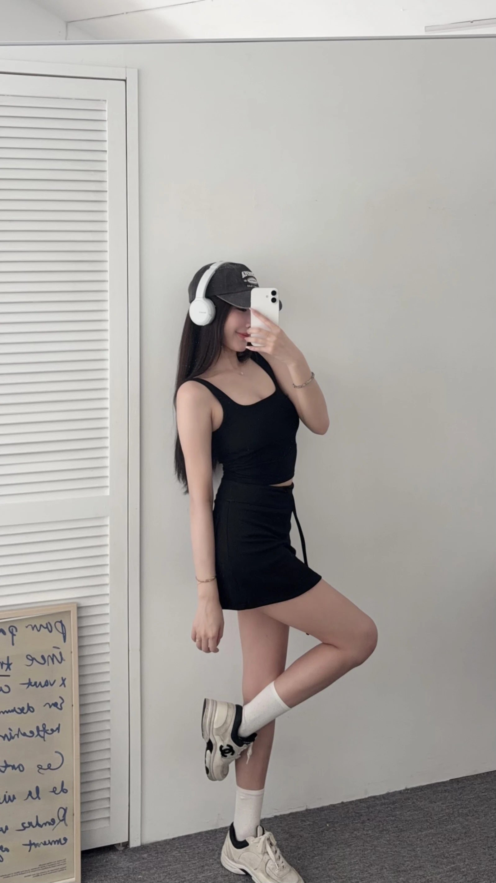 顯瘦休閒抽繩棉短裙