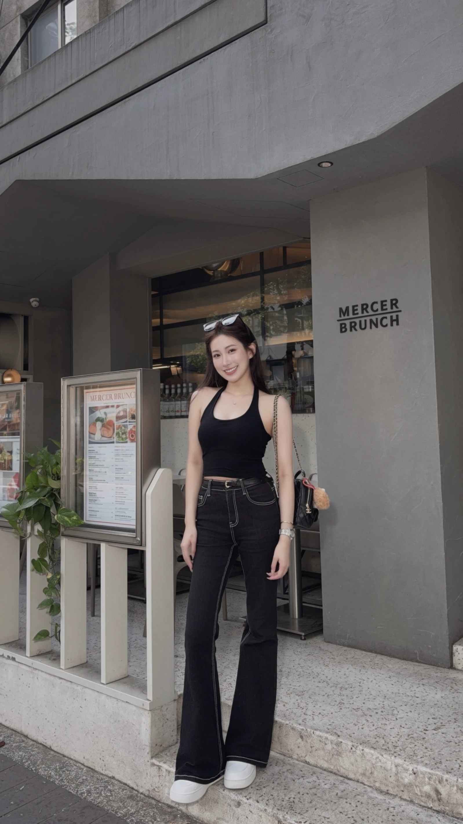 🇰🇷韓國自帶閃光彈力長腿牛仔褲