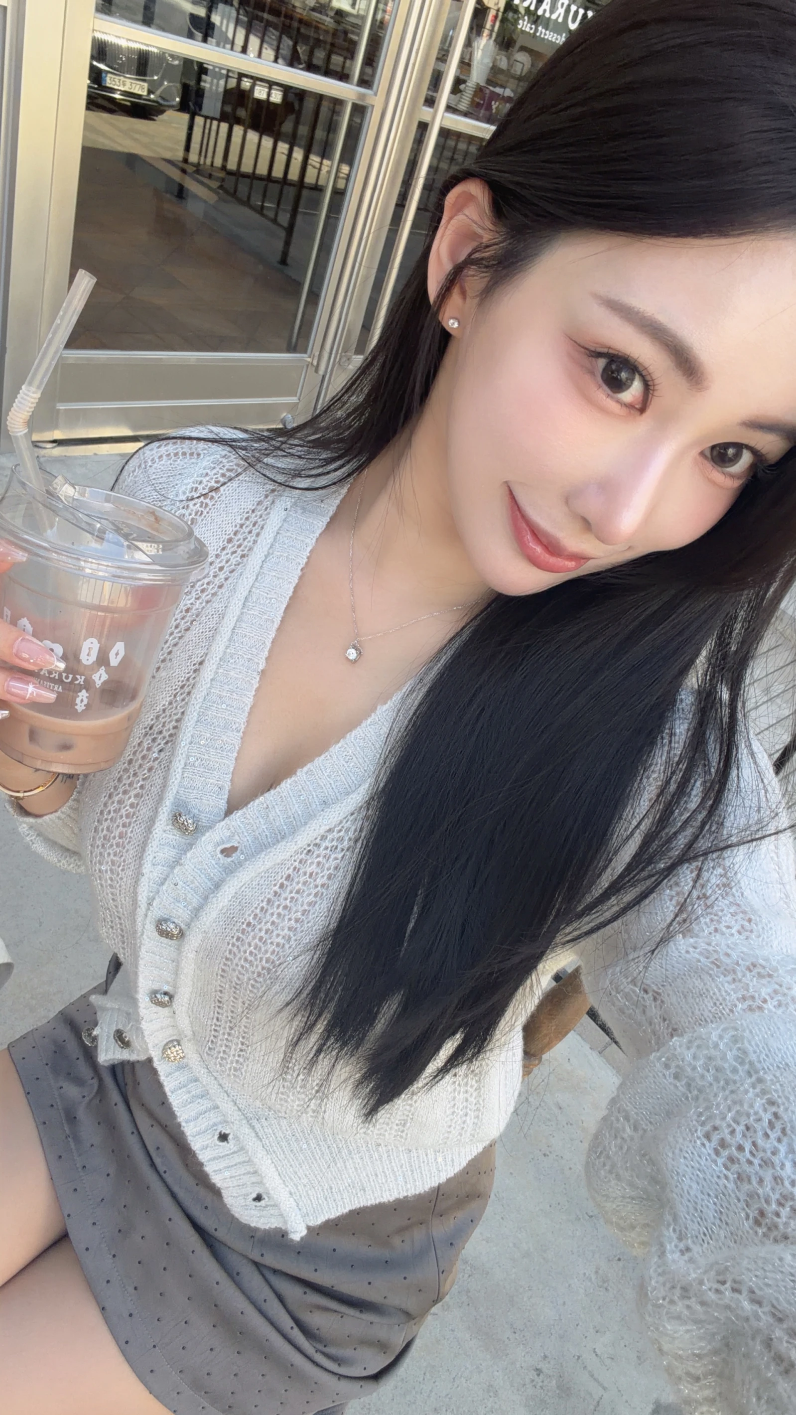 🇰🇷韓國細閃亮片開釦針織毛衣