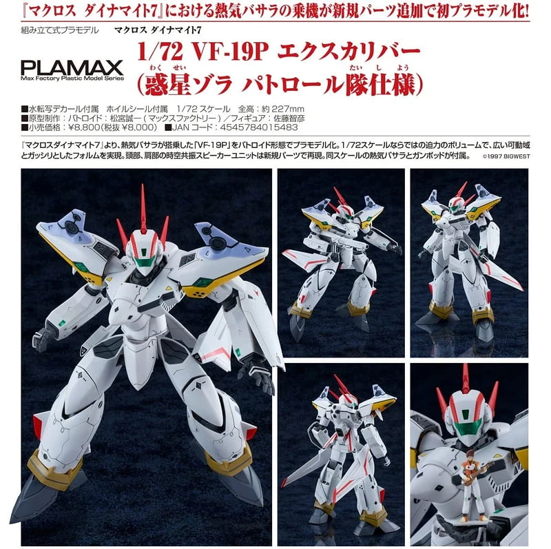 11月預購 代理版 組裝 PLAMAX 1/72 超時空要塞7 VF-19P 王者之劍 (佐拉星巡邏隊規格)