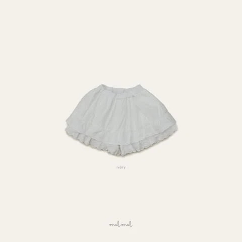 melmel韓系甜美荷葉邊褲裙