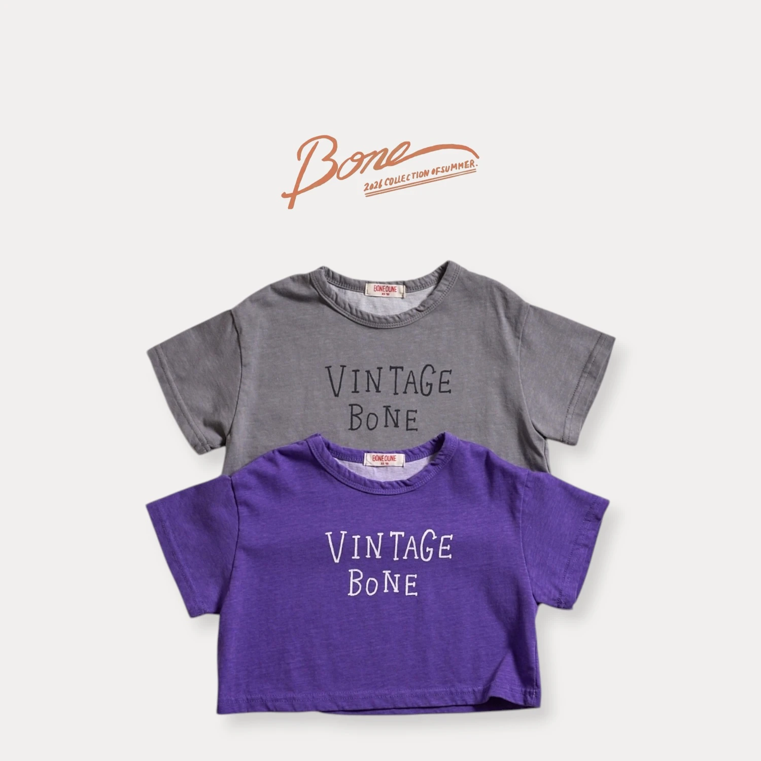 bone 復古短版短袖T