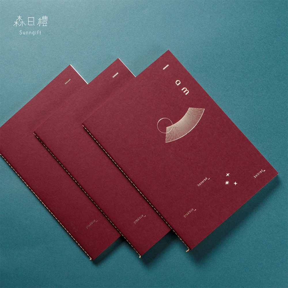 簡約設計筆記本-胭脂紅