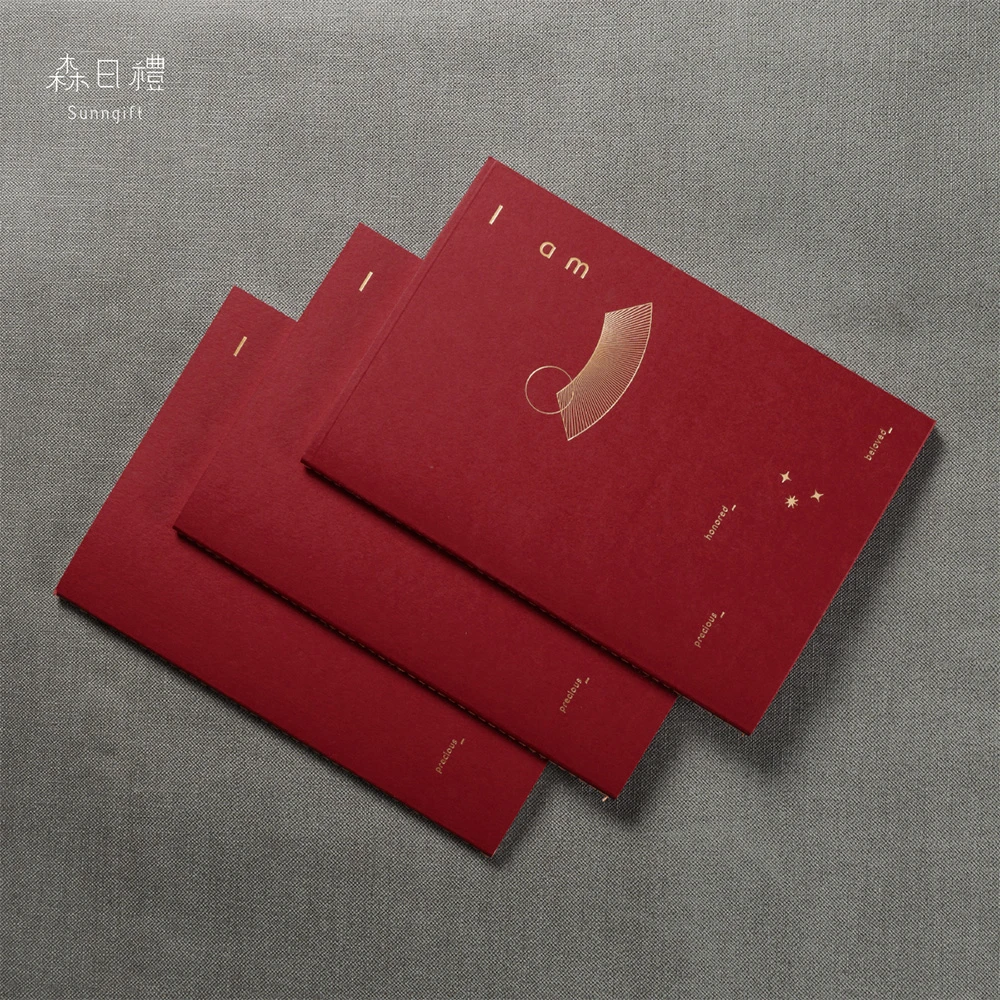 簡約設計筆記本-赫赤紅