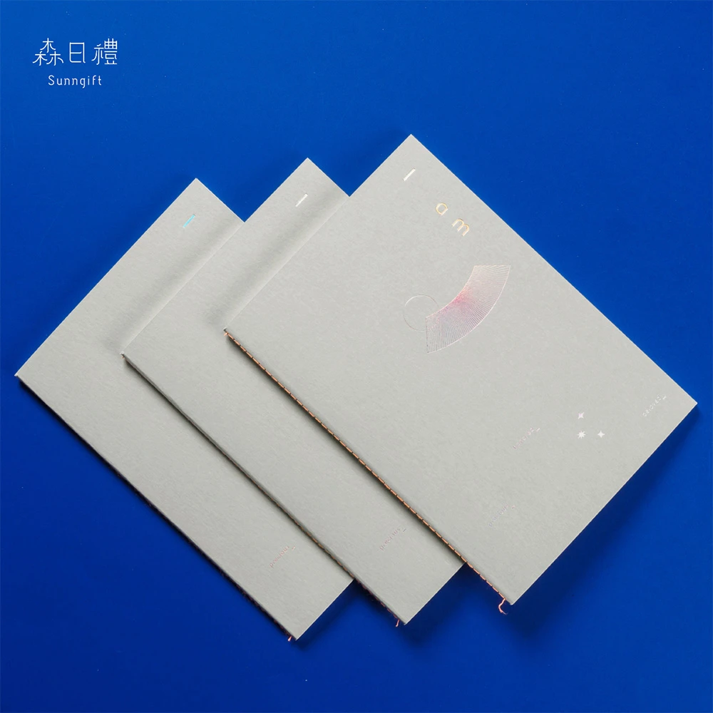 簡約設計筆記本-鵝卵石灰