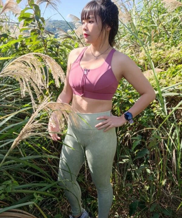 好穿脫高強度前拉鍊式運動內衣 2022新品-莓果粉