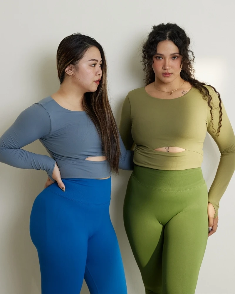 S-2XL｜圓領長袖運動長版BARTOP-清新綠