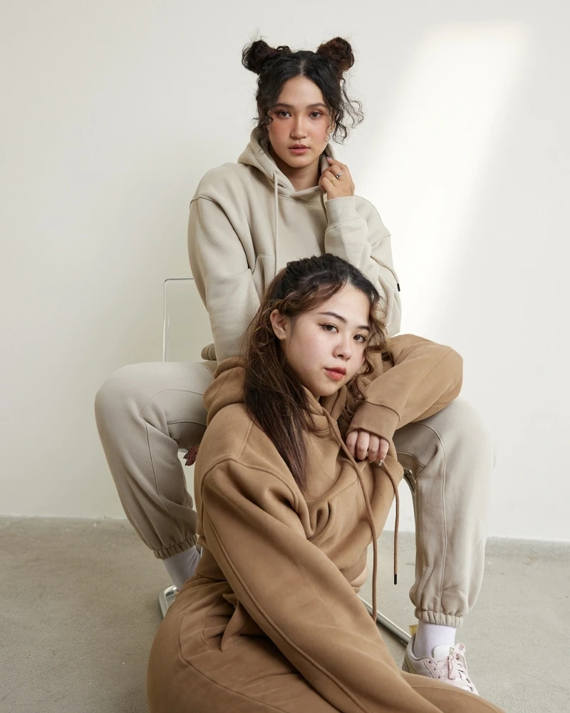 秋冬限定｜厚磅刷毛保暖棉褲-杏色
