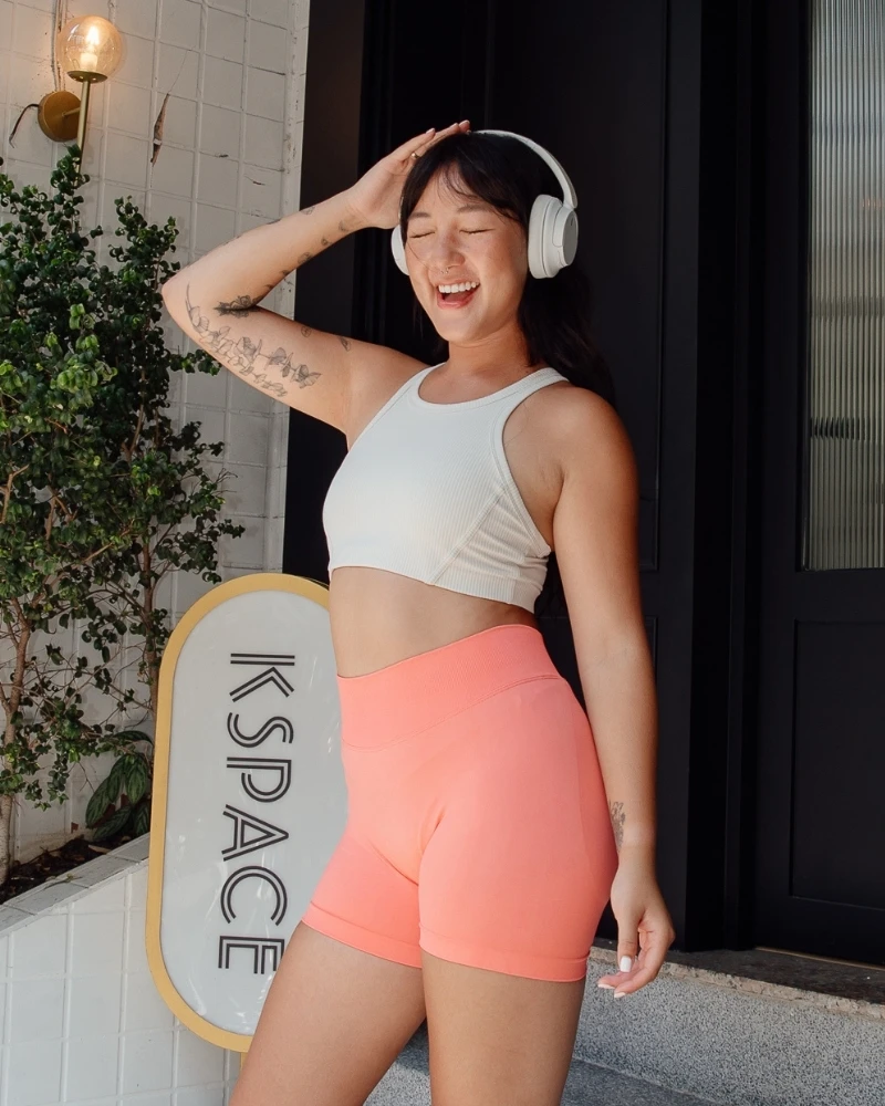 S-2XL｜抗震穩定高強度羅紋高領運動內衣-象牙白