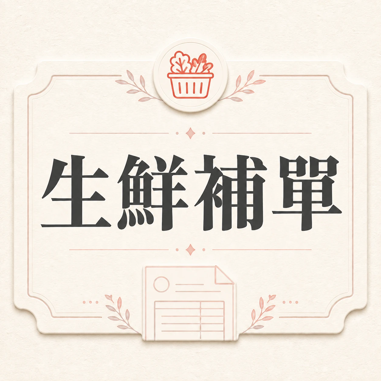 生鮮補單