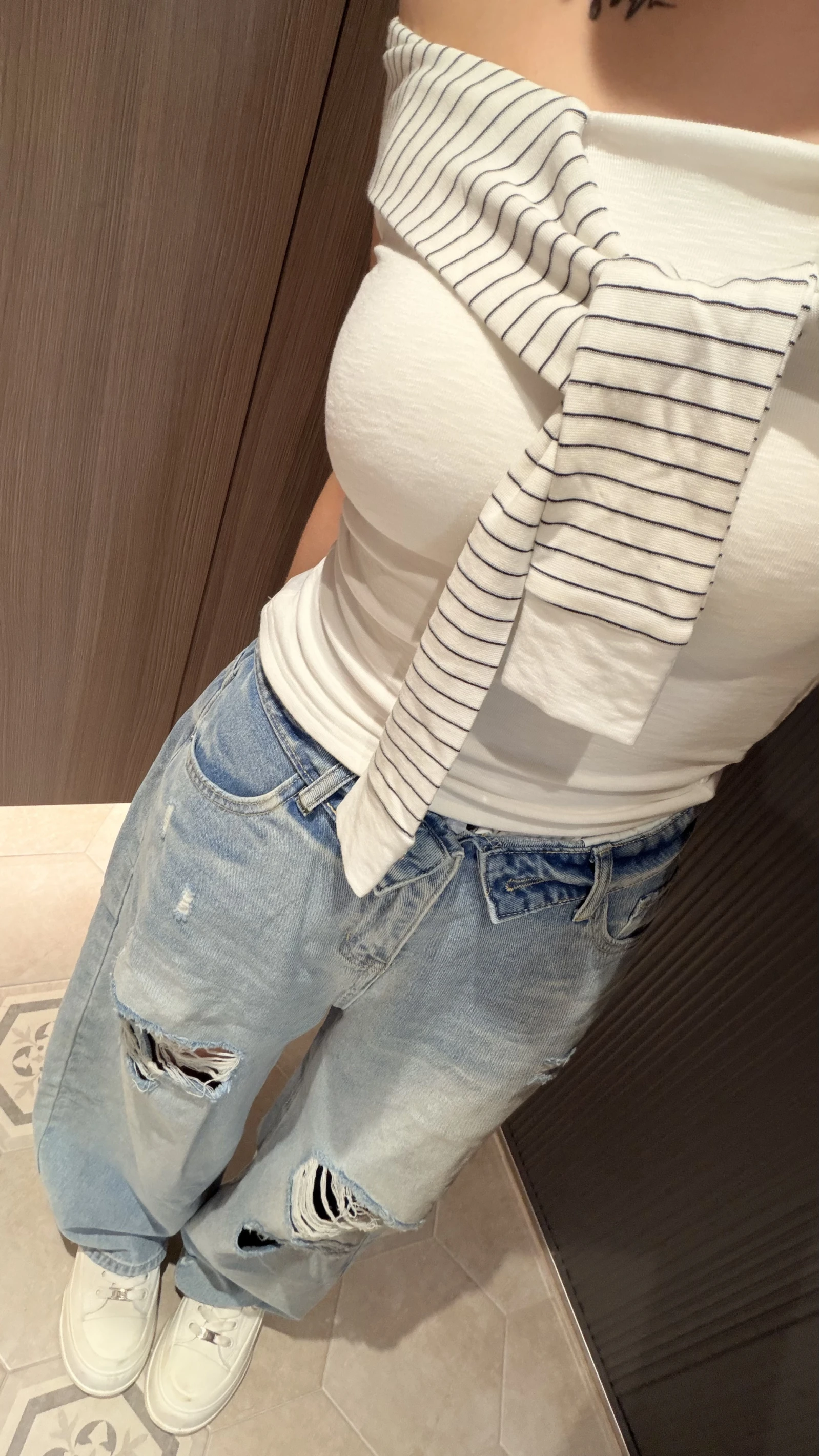 翻折低腰逆天顯瘦牛仔褲👖
