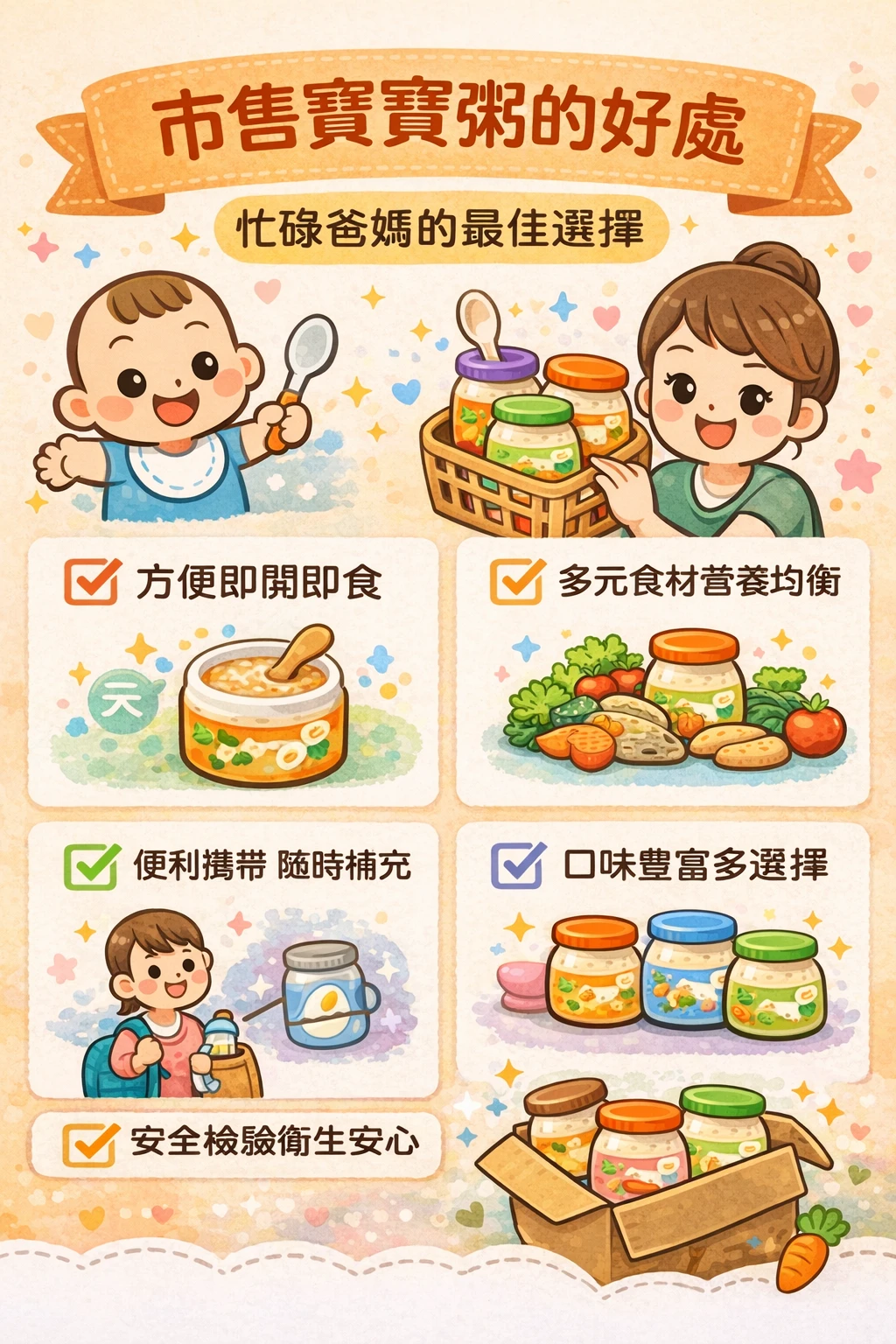 市售寶寶粥的好處：忙碌爸媽的最佳選擇