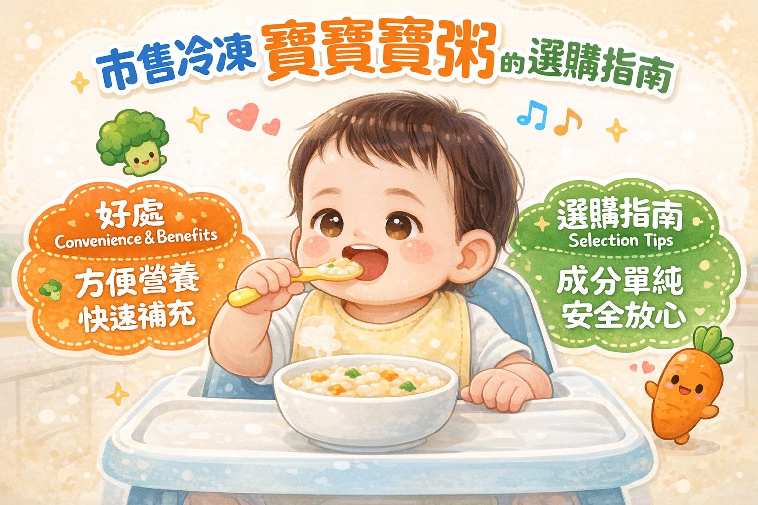 市售冷凍寶寶粥的好處及選購指南：寶寶副食品的新選擇
