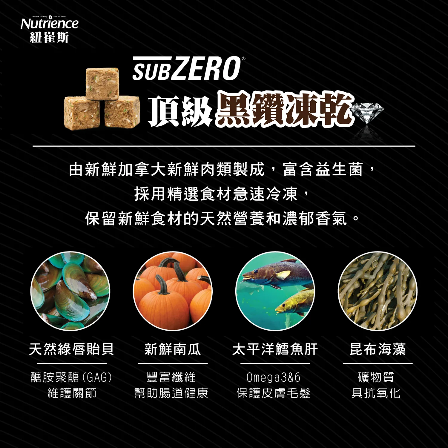 【紐崔斯】頂級黑鑽凍乾 無穀貓糧+凍乾