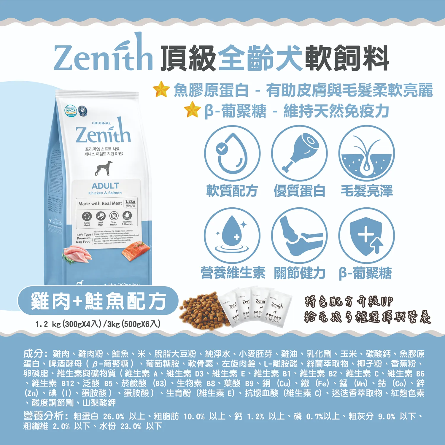 【ZENITH】頂級全齡犬軟飼料