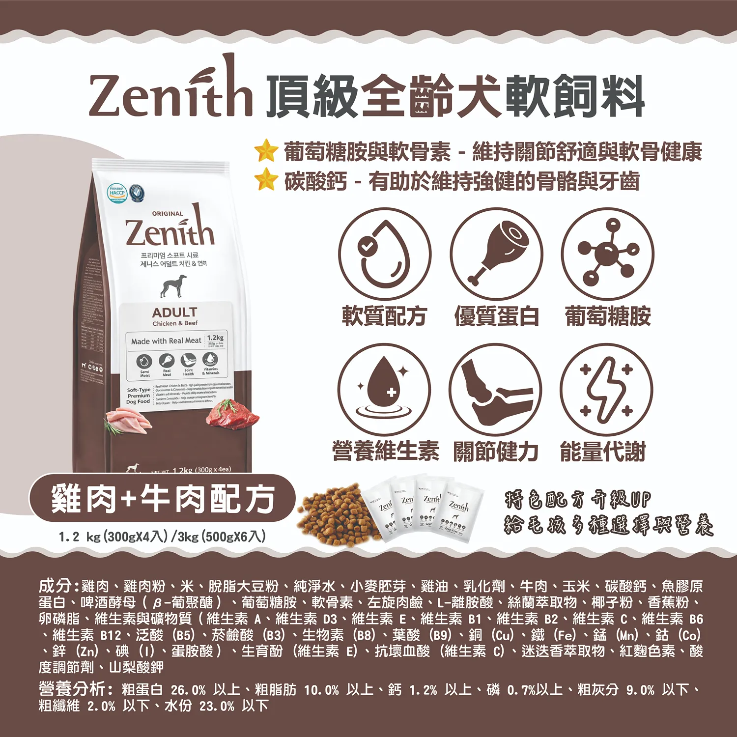 【ZENITH】頂級全齡犬軟飼料