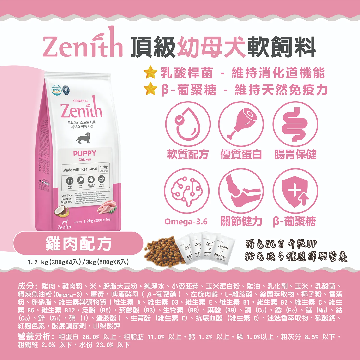 【ZENITH】頂級全齡犬軟飼料