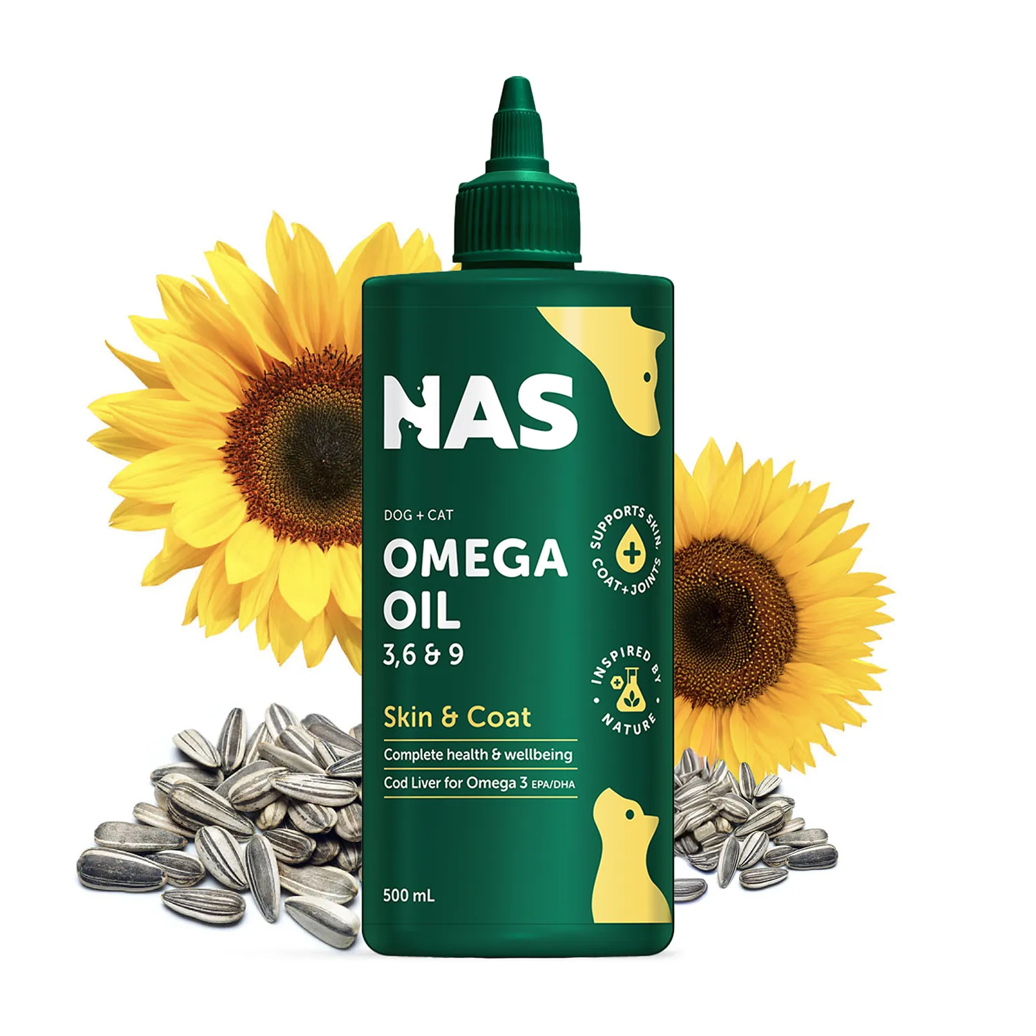 【NAS天然草本】Omega 3, 6 & 9鱈魚肝油 (犬／貓)