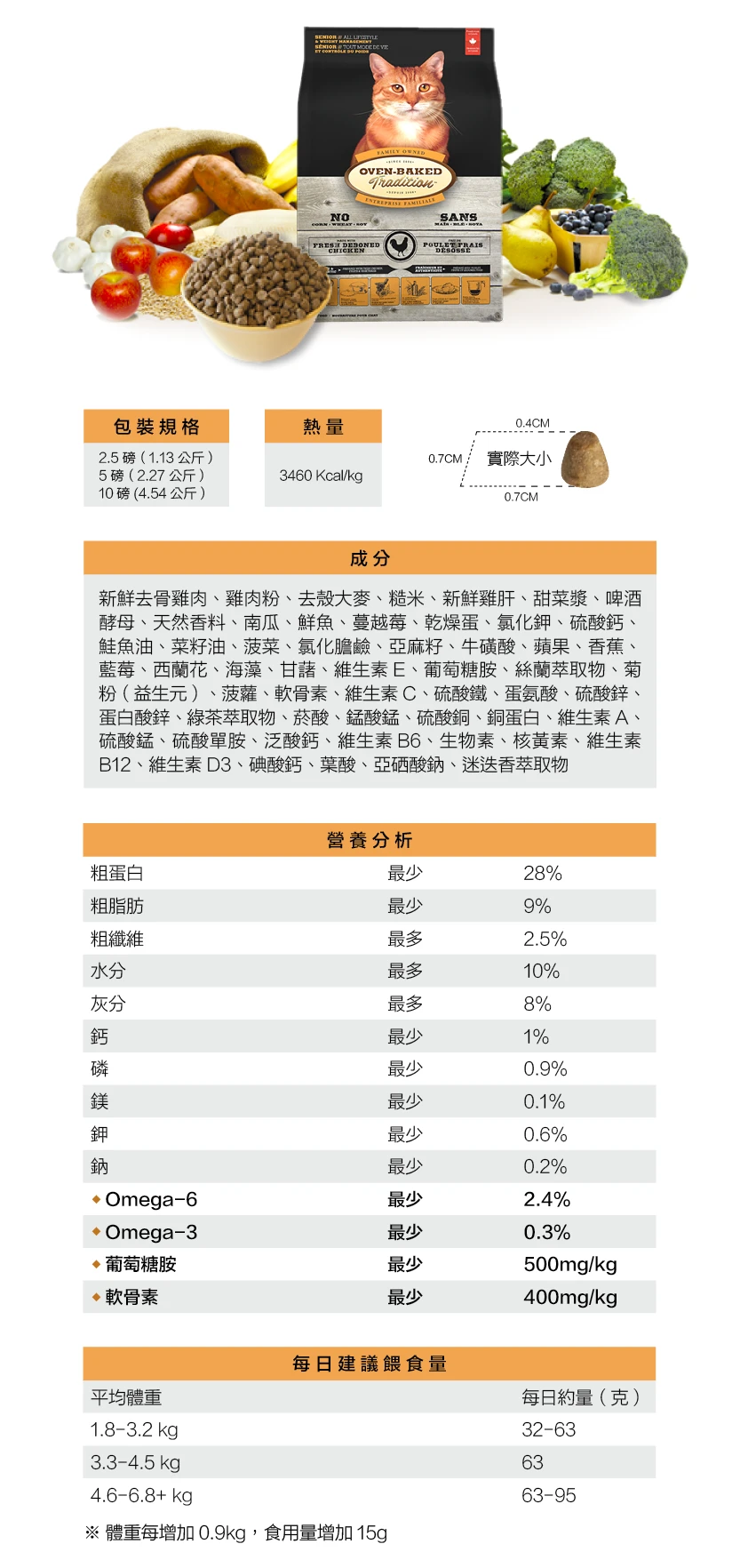 【烘焙客】高齡貓/低脂