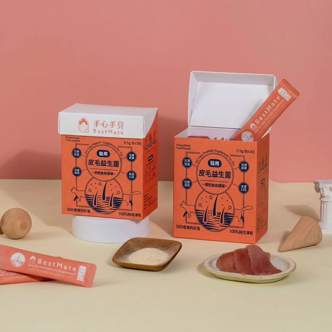 【手心手貝】皮毛益生菌｜深海優質鮪魚肉凍乾精華❰ 貓cat ❱