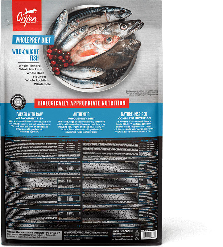 【歐睿健 Orijen】六種鮮魚犬無榖狗飼料