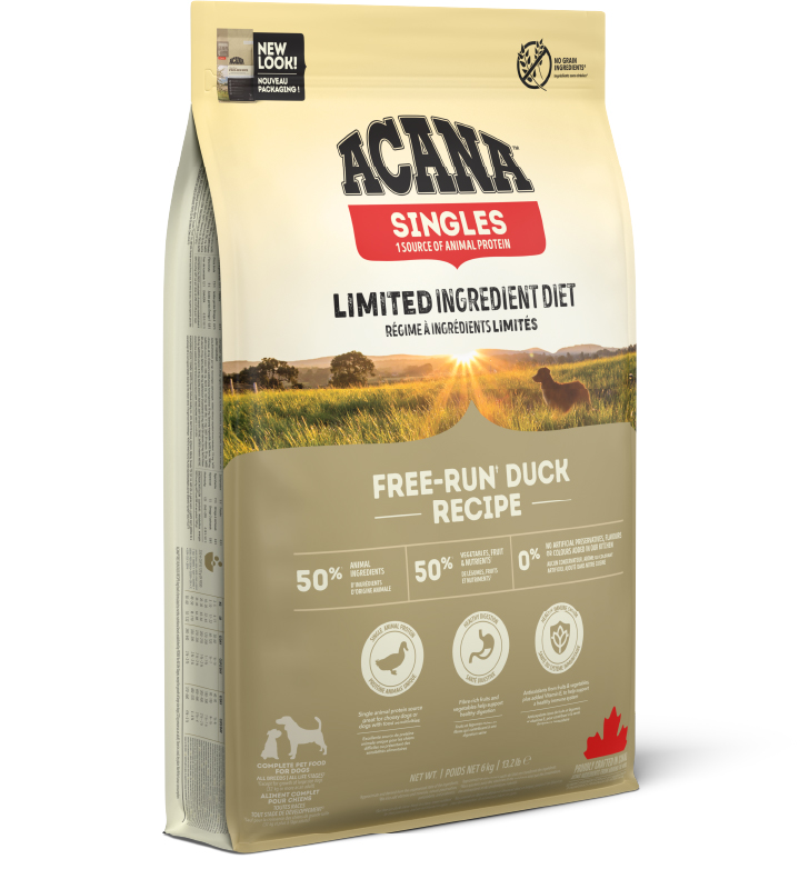 【Acana 愛肯拿】鴨肉+梨子低敏無穀狗飼料